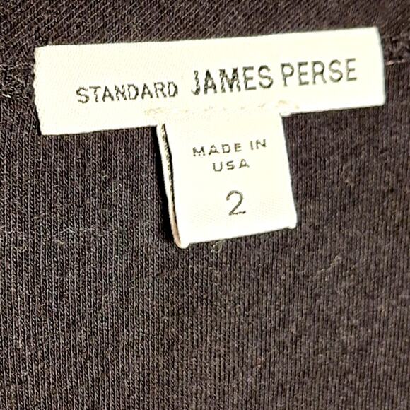 James Perse standard ruched v neck jersey tank dress midi dress black stretchy - Picture 4 of 5